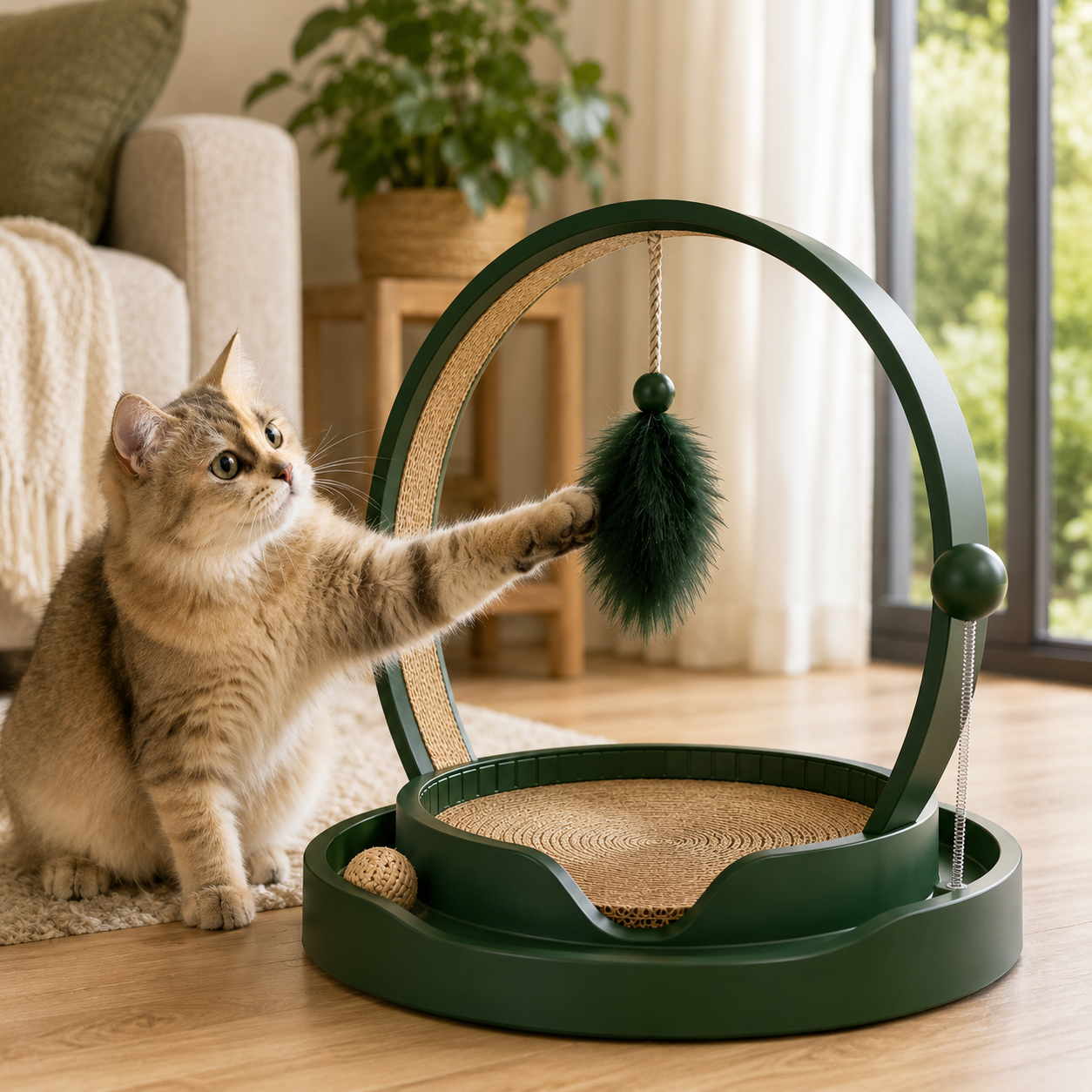 Regal Arc Play Cat Scratcher & Activity Centre - Image 2